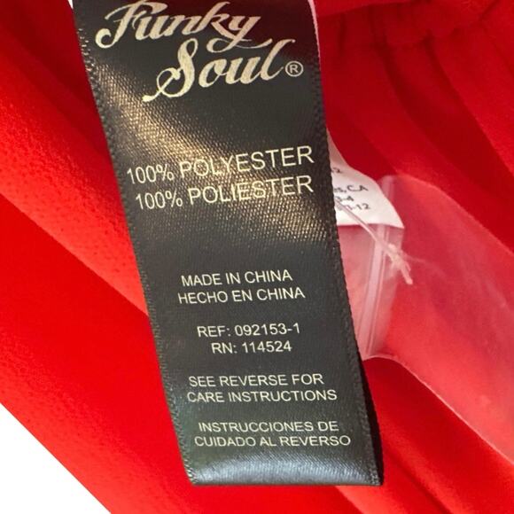 Funky Soul red romper Christmas holiday SzM open back - Picture 8 of 9